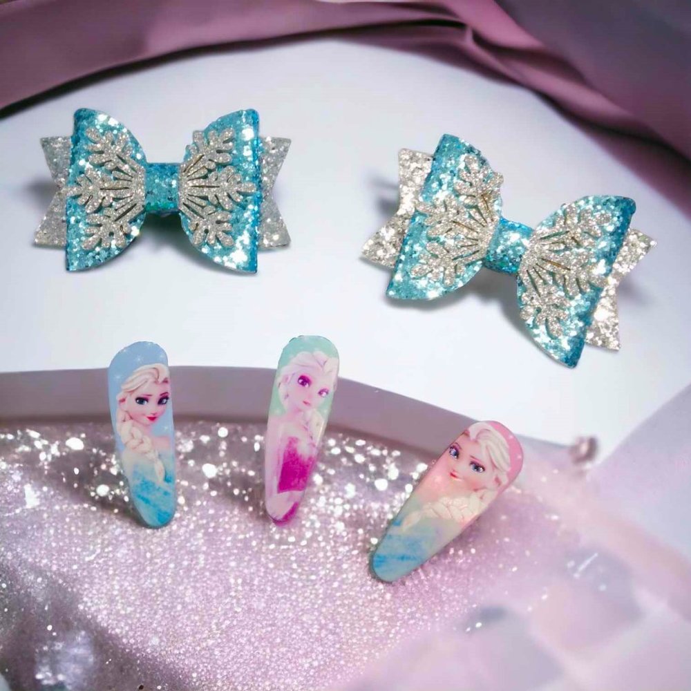 Frozen Hair Bow Clip Set